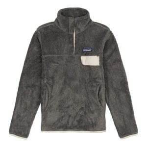 Patagonia Re-Tool Snap-T Pullover Feather Grey Ink Black X-Dye Sweater size M